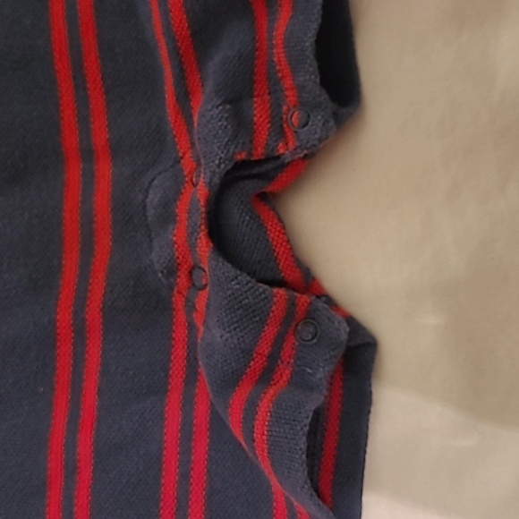 Ralph Lauren Red And Blue Striped Shortall - Picture 3 of 5
